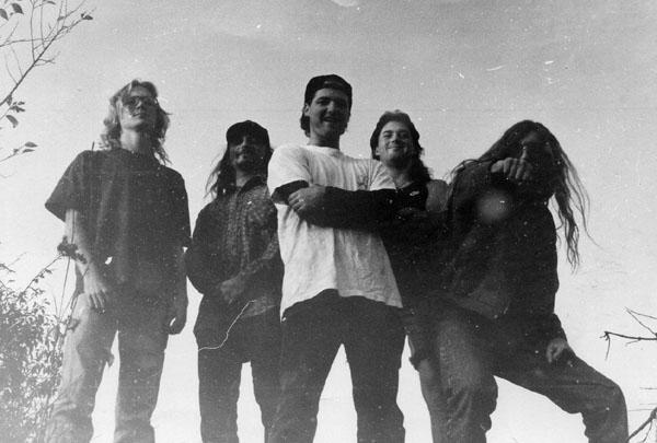 Brian W Root Artsy Puke Weasel band black and white photo.